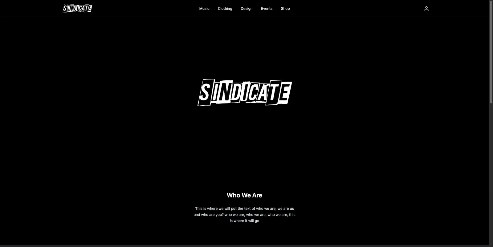 Sindicate HQ: “A bold home for my music production company: our work, our artists.”, built with StoreFactory